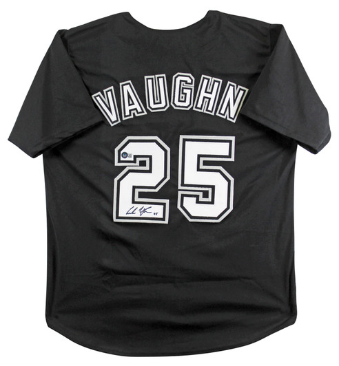 Andrew Vaughn Signed 32x37 Custom Framed White Sox Jersey Display (Beckett)