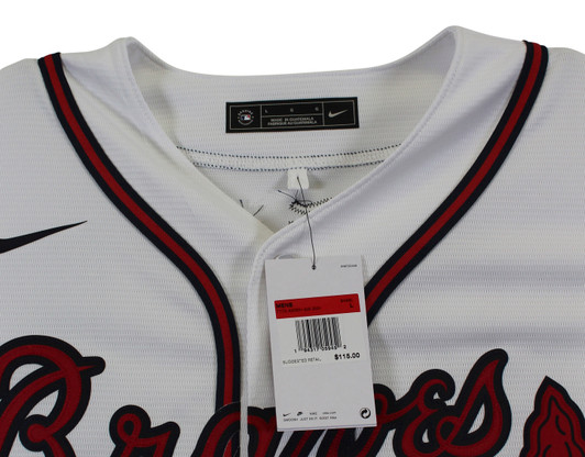 Atlanta Braves Ronald Acuna Jr. Autographed White Majestic Cool Base Jersey  Size L (Mark) Beckett BAS #Y10984