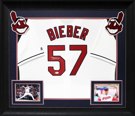 Shane Bieber Autographed Cleveland Indians Custom Baseball Jersey