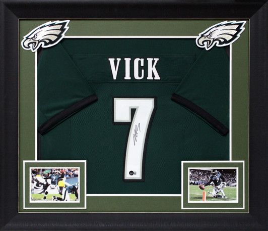 Michael Vick Autographed Philadelphia Custom Green Football Jersey - BAS