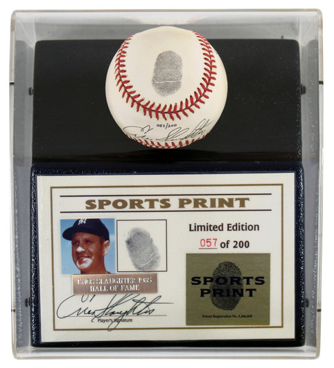 Cardinals Stan Musial Signed Thumbprint Baseball LE #'d/200 w