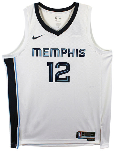 Memphis Grizzlies Ja Morant Autographed Light Blue Fanatics Jersey Size L  JSA Stock #207958