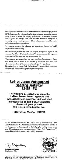 Lebron James McDonalds All American HS Basketball Jersey – Deadstock