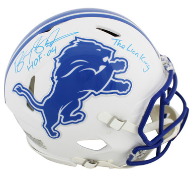 Barry Sanders Signed Detroit Lions Lunar Eclipse White