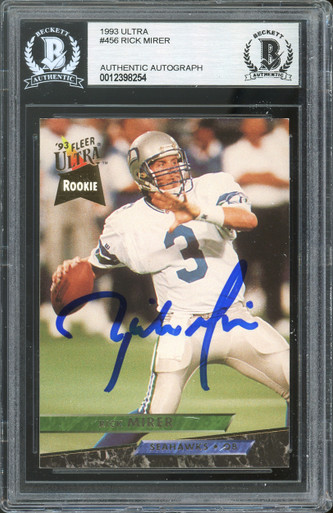 Seahawks Rick Mirer Authentic Signed 1993 Upper Deck #3 Card