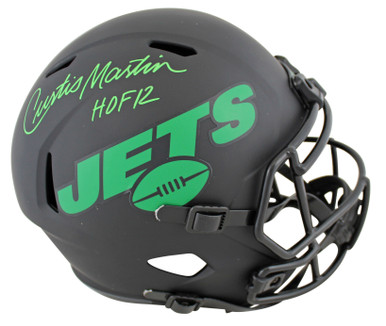 Curtis Martin New York Jets Autographed Riddell Eclipse Alternate Speed  Authentic Helmet with “HOF 12” Inscription