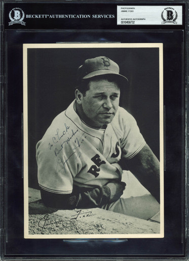 Red Sox Jimmie Foxx Signed B&W 8.5x11 Photo Auto Graded Mint 9! PSA #AC08252