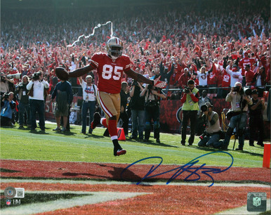 VERNON DAVIS SAN FRANCISCO 49ERS GREAT SIGNED 8x10 FOOTBALL PHOTO COA