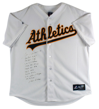 Oakland A's Jose Canseco Autographed Pro Style Grey Jersey BAS