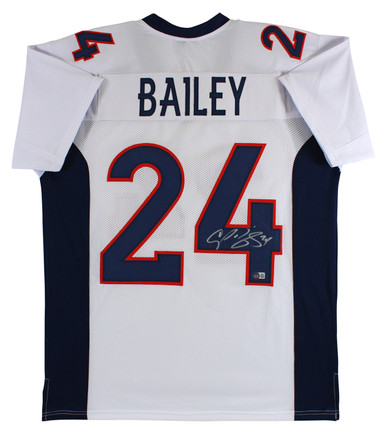 Press Pass Collectibles Champ Bailey Authentic Signed Orange Pro Style Jersey Autographed BAS Witnessed