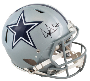 Dak Prescott Signed Throwback Rep Helmet - JSA Witness - Dallas Cowboys  Autographed