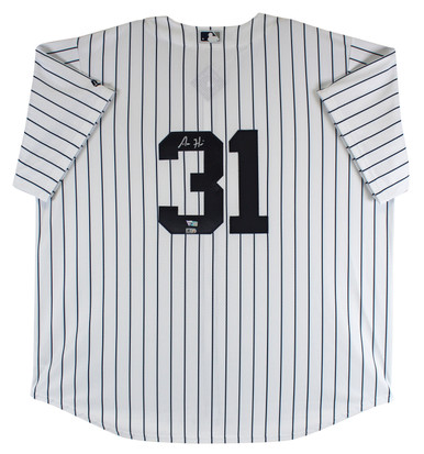 Cubs Sammy Sosa Authentic Signed White Pinstripe Majestic Jersey JSA  #AA31286