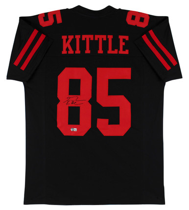 49ers George Kittle Authentic Signed Red Jersey Autographed BAS Witnessed