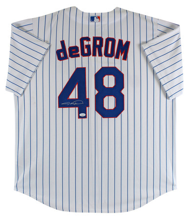 Jacob deGrom White New York Mets Autographed Jersey - Hand Painted