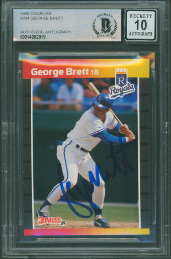 Royals George Brett Authentic Signed 1989 Score #75 Card Autographed BAS  Slabbed