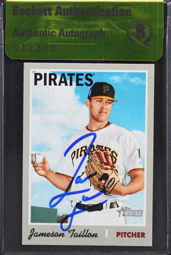 Pirates Joe Musgrove Signed 2019 Topps Heritage #344 Card Auto