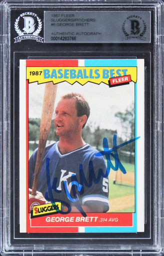 Royals George Brett Authentic Signed 1987 Fleer Limited Edition #5 Card BAS  Slab