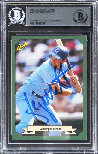 Royals George Brett Authentic Signed 1987 Topps #400 Card BAS Slabbed