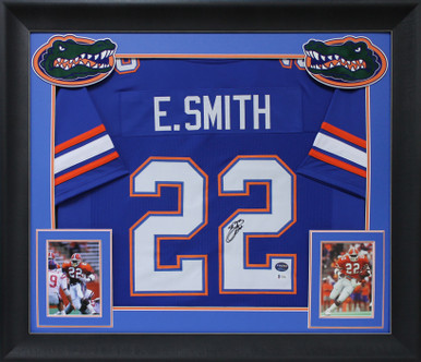 Bruce Smith Authentic Signed Blue Pro Style Framed Jersey BAS Witnessed