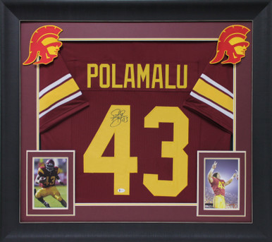 Troy Polamalu Autographed Signed Authentic Black Pro Style Framed Jersey  Beckett Witnessed