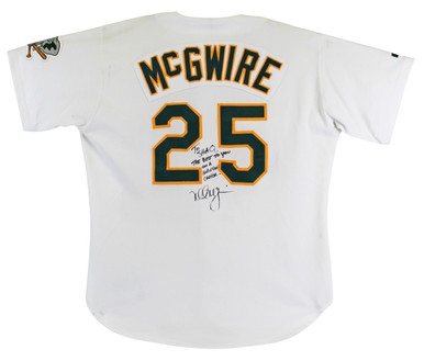 Lot Detail - 1990 Mark McGwire Oakland Athletics Game-Used and Signed Jersey  LOA JSA