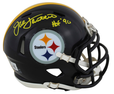 Steelers LBs (3) Ham, Lambert & Russell Signed Eclipse Speed Mini Helmet  BAS Wit