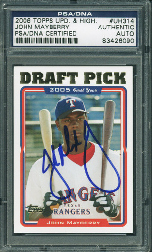 Rays B.J. Upton Authentic Signed Card 2003 Topps Rookie #665 PSA/DNA Slabbed