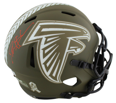 Michael Vick Atlanta Falcons Fanatics Authentic Autographed Riddell Camo  Alternate Speed Replica Helmet