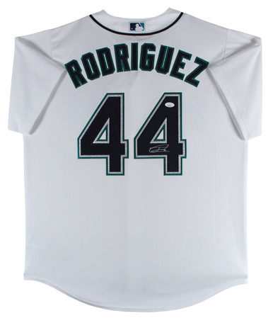 Press Pass Collectibles Mariners Julio Rodriguez Authentic Signed White Nike Jersey Autographed JSA