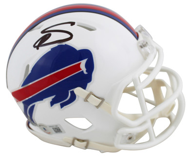 Tremaine Edmunds Signed Buffalo Bills Eclipse Mini Helmet Beckett