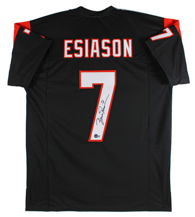 The Jersey Source Autographs Boomer Esiason Autographed Black Pro Style Jersey-Beckett W Hologram *Black