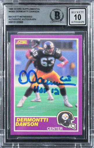 Dermontti Dawson Autographed/Signed Pittsburgh Steelers 8x10 Photo HOF BAS  22352