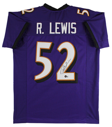 Shop Ray Lewis Baltimore Ravens Signed Purple Custom Jersey