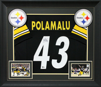 USC Troy Polamalu Authentic Signed Maroon Pro Style Framed Jersey BAS  Witnessed