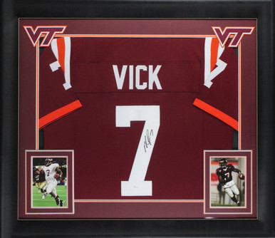 Michael Vick Authentic Signed Green Pro Style Framed Jersey JSA Witness