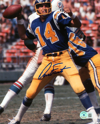 Dan Fouts San Diego Chargers Signed 5.5x8.5 Cut Page Photo JSA Authenticated