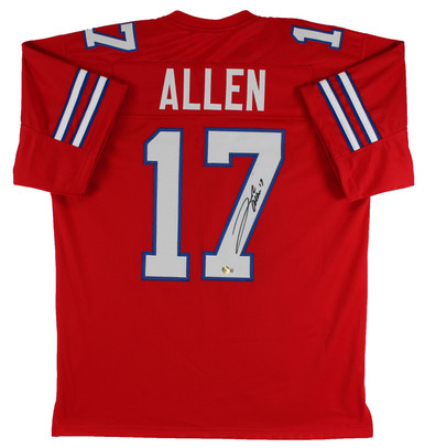 Josh Allen Signed Custom Blue Pro Style Football Jersey BAS ITP at