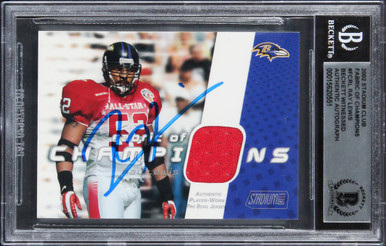 RAY LEWIS BALTIMORE RAVENS 2002 TOPPS PRO BOWL JERSEY RELICS