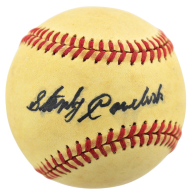 Cleveland Indians Stan Coveleski Autographed Gray Jersey Baseball