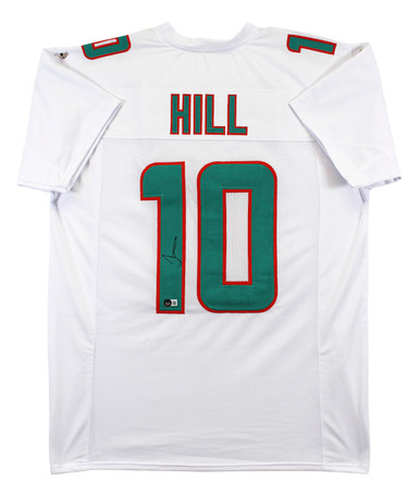 Miami Dolphins Tyreek Hill Autographed White Jersey Beckett BAS