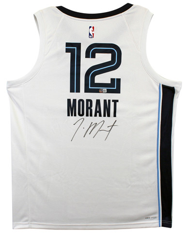 Press Pass Collectibles Ja Morant Authentic Signed Black Throwback Pro Style Jersey Autographed BAS