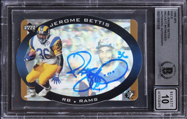 Rams Jerome Bettis Authentic Signed 1993 SP #6 Rookie Card Auto 10! BAS  Slabbed