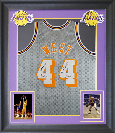 Jerry West Signed Los Angeles Lakers Jersey Inscribed HOF 1980-2010(Beckett  COA)