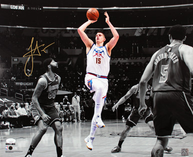 Nikola Jokic Signed Autographed Pro Style basketball Jersey (JSA