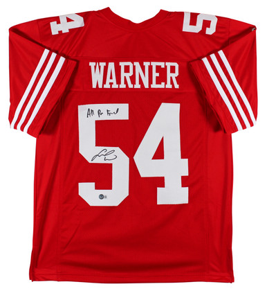 Press Pass Collectibles Fred Warner Signed White Pro Style Jersey