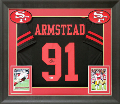 Fred Warner All-Pro Fred Signed Red Pro Style Framed Jersey BAS Witnessed