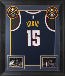 Nuggets Nikola Jokic Authentic Signed Navy Blue Nike Swingman Framed Jersey JSA