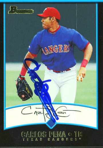 Rays Carl Crawford Authentic Signed Card 2001 Bowman RC #229