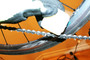 After the chain is dry, make sure your bike is held securely and rub CUBE onto the inside of the chain.