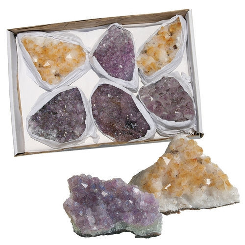 Natural Citrine Clusters, Amethyst (Case Pack 6)